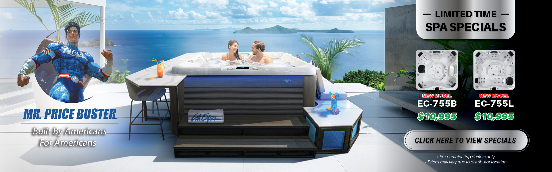 Calspas hot tub being used in a family setting - Miami Beach