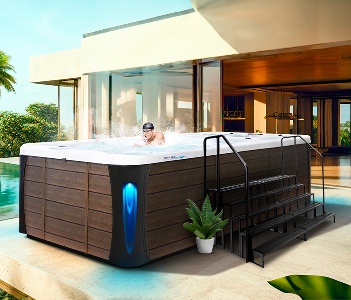 Calspas hot tub being used in a family setting - Miami Beach